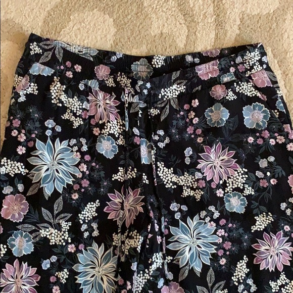LOFT Floral Drawstring Pants - Picture 2 of 6